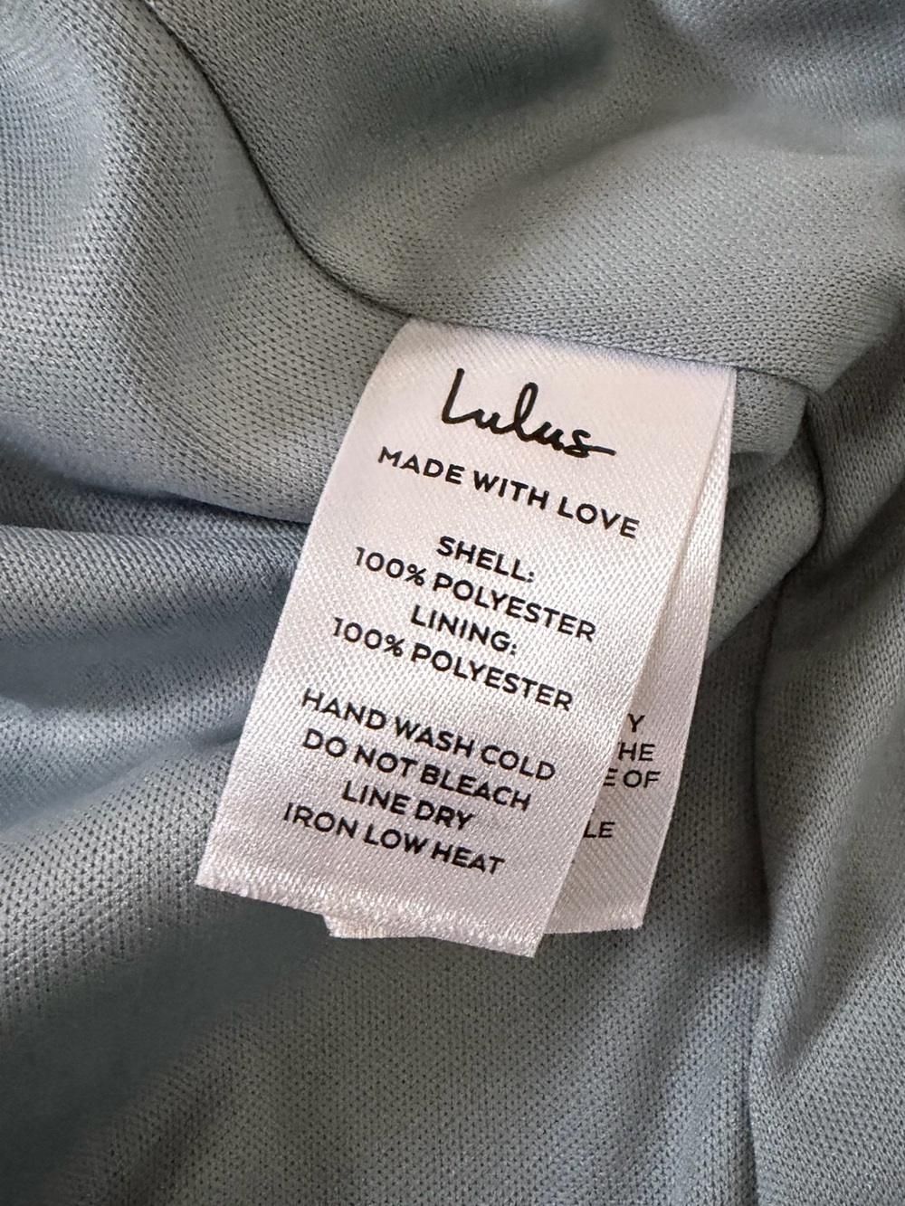 NWT Lulu's One-Shoulder Slate Blue Satin Gown with Slit XL - Picture 12 of 12